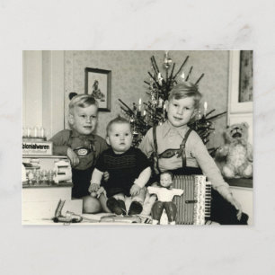 Cartão Postal O horror do acordeão! Natal de 1953.