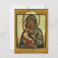 O ícone ortodoxo da Mãe de Deus Vladimirskaya