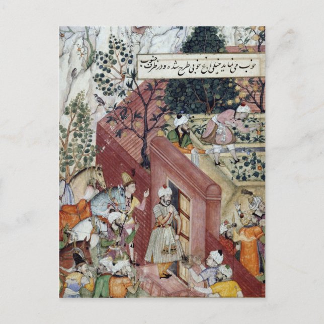 Cartão Postal O imperador Babur de Mughal (Frente)