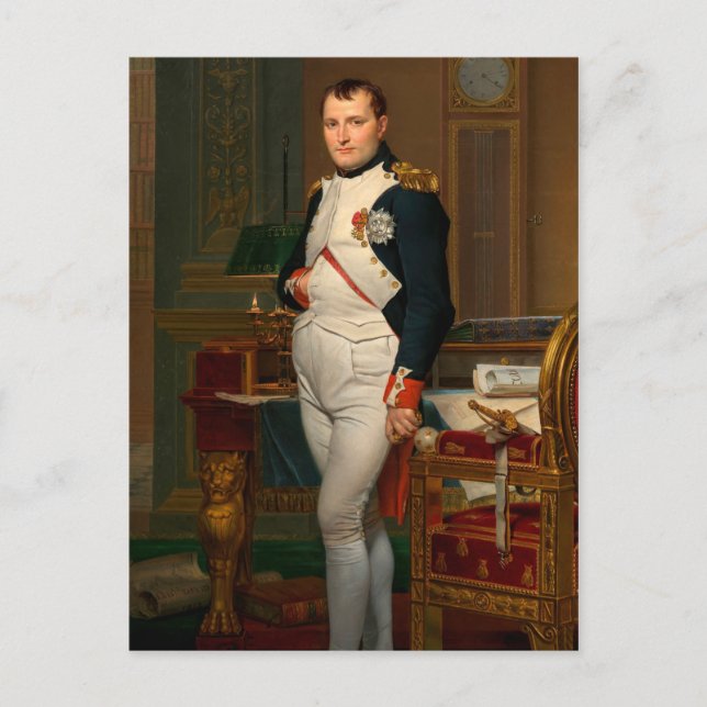 Cartão Postal O Imperador Napoleão em seu estudo nas usinas (Frente)