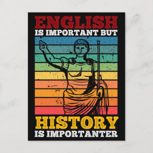 Cartão Postal O Inglês É Importante, Mas A História É Importante
