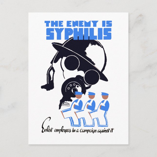 Cartão Postal O Inimigo É Sífilo (Frente)