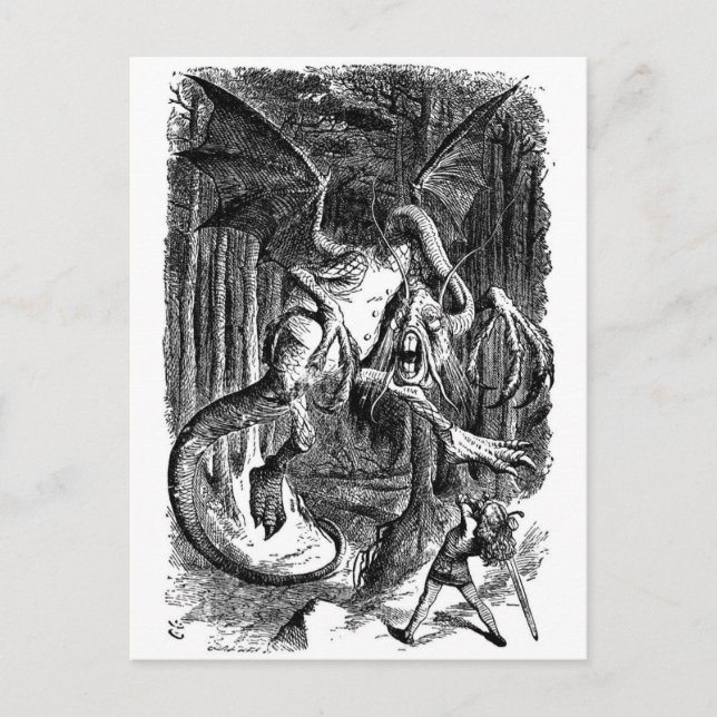 Cartão Postal O Jabberwocky (Frente)