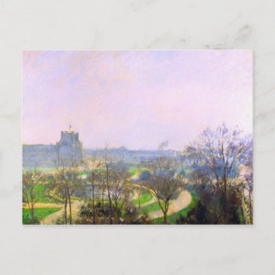 Cartão Postal O Jardim das Tuilarias por Camille Pissarro
