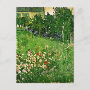 Cartão Postal O Jardim de Daubigny. Vincent van Gogh. lindo