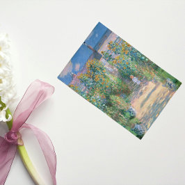 Cartão Postal O Jardim do Artista em Vétheuil, por Claude Monet