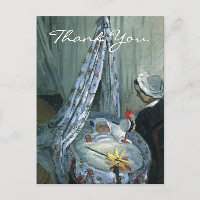 Cartão Postal O Jean Monet de Monet no Berço (Frente)