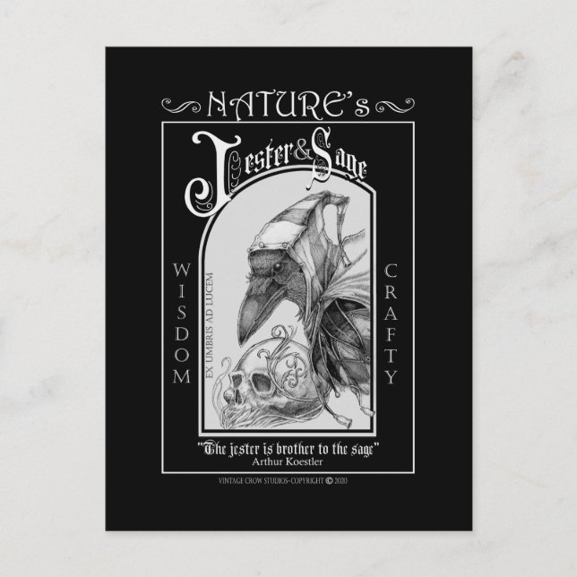 Cartão Postal O Jester e a Sage da Natureza (Frente)
