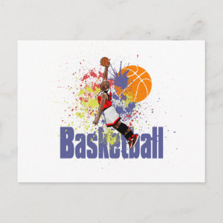 Cartão Postal O jogador de basquetebol com pintura espirra