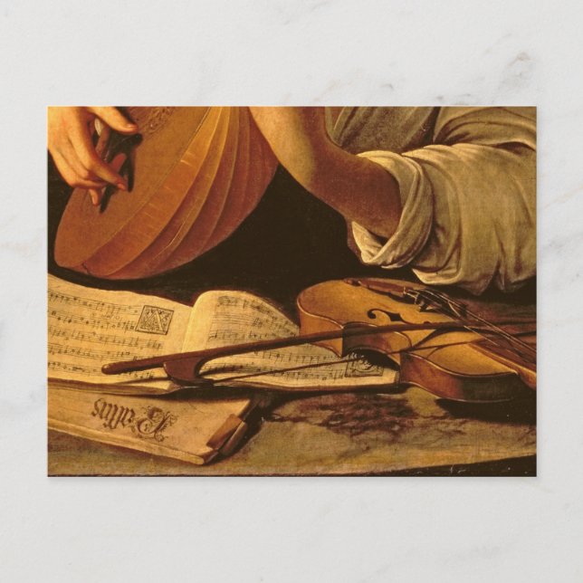 Cartão Postal O jogador do alaúde, c.1595 (Frente)