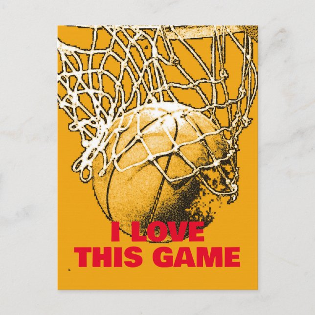 Cartão Postal O jogo de basquetebol de pop (Frente)