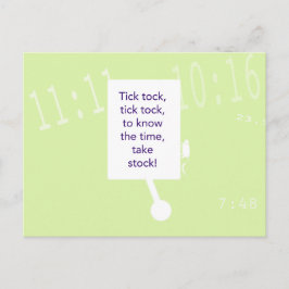 Cartão Postal O jogo de caça ao tesouro - pista nº 1 - Relógio