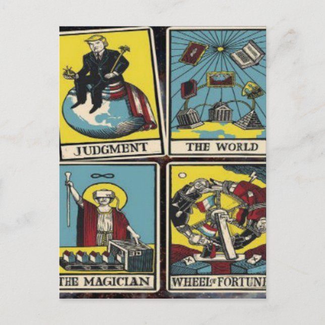 CARTÃO POSTAL O JOGO DE CARTAS DE ILLUMINATI (Frente)