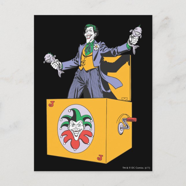 Cartão Postal O Joker Fora da Caixa (Frente)