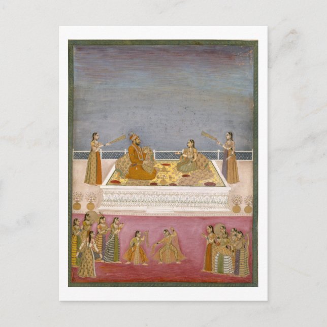 Cartão Postal O jovem Imperador Mughal Muhammad Shah em uma naut (Frente)