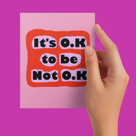 Cartão Postal O.K. não ser a consciência de saúde mental do O.K.