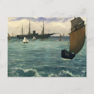 Cartão Postal O "Kearsarge" em Boulogne Édouard Manet