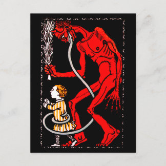 Cartão Postal O Krampus tem uma língua longa