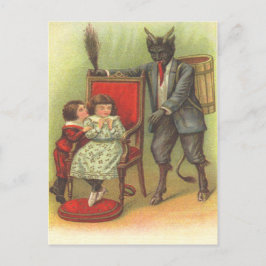 Cartão Postal O Krampus Vem Para as Crianças Más
