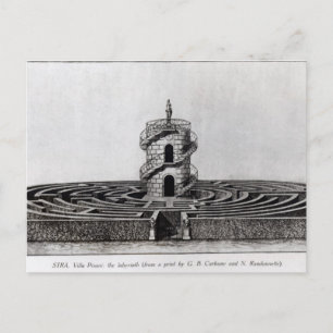 Cartão Postal O Labirinto da Villa Pisani em Stra, após