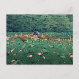 Cartão Postal O lance em Benton Shrine Kawase Hasui