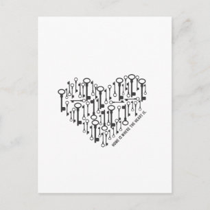 Cartão Postal O lar é onde está o coração