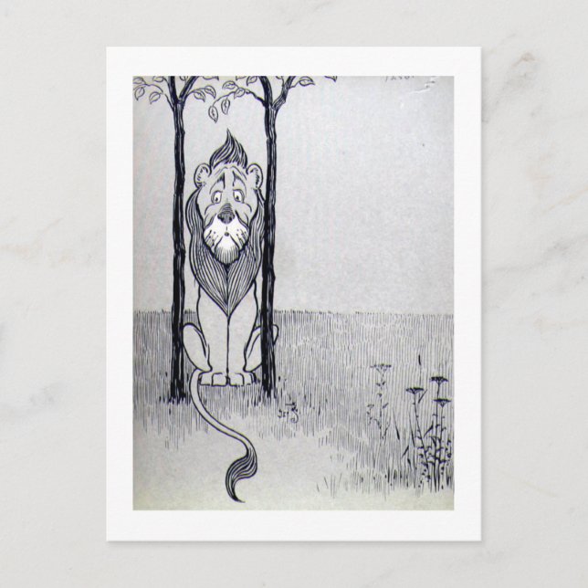 Cartão Postal O Leão Cowardly (Frente)