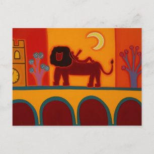 Cartão Postal O leão de Fulham Broadway 2008