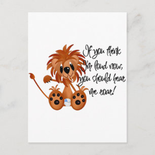 Cartão Postal O leão do bebê ouve-me rujir o camiseta e os