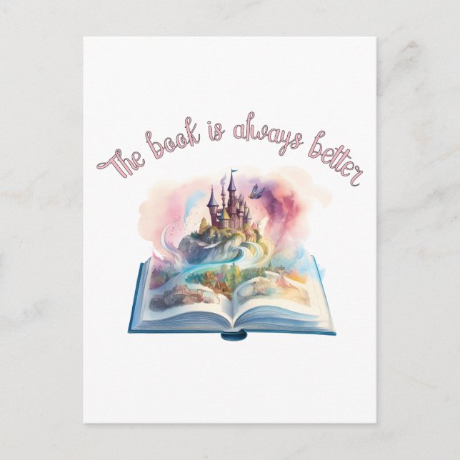 Cartão Postal O livro é sempre melhor (Frente)