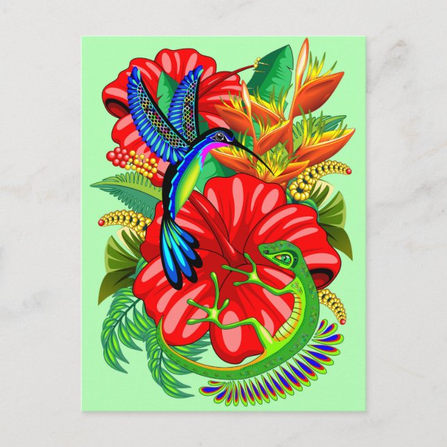 Cartão Postal O Lizard e o Hummingbird (Frente)