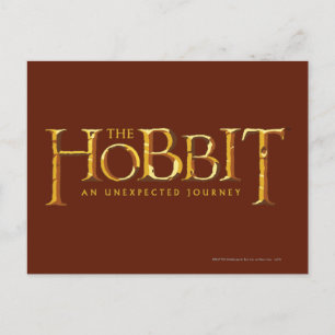 Cartão Postal O logotipo de hobbit é Dourado