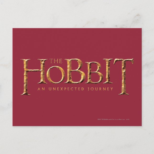 Cartão Postal O logotipo de hobbit é texturizado (Frente)
