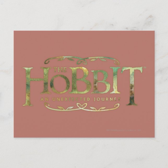 Cartão Postal O logotipo de hobbit é verde (Frente)