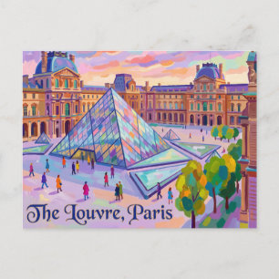 Cartão Postal O Louvre França