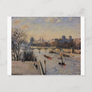 Cartão Postal O Louvre por Camille Pissarro