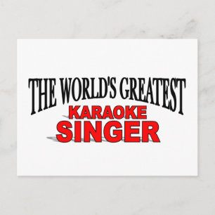 Cartão Postal O maior cantor de Karaoke do mundo