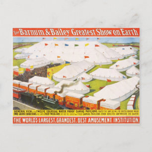 Cartão Postal O maior show de Barnum e Bailey na Terra