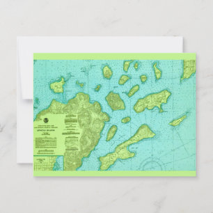 Cartão Postal O Mapa das Ilhas Apostle Postcard