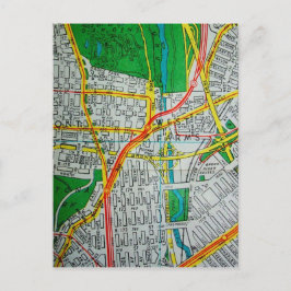 Cartão Postal O mapa do Bronx, NY Vintage