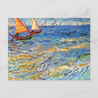 Cartão Postal O mar em Saintes-Maries por Vincent van Gogh