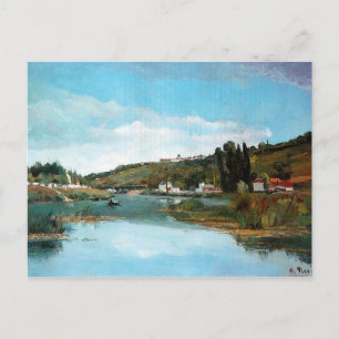 Cartão Postal O Marne em Chennevieres por Camille Pissarro