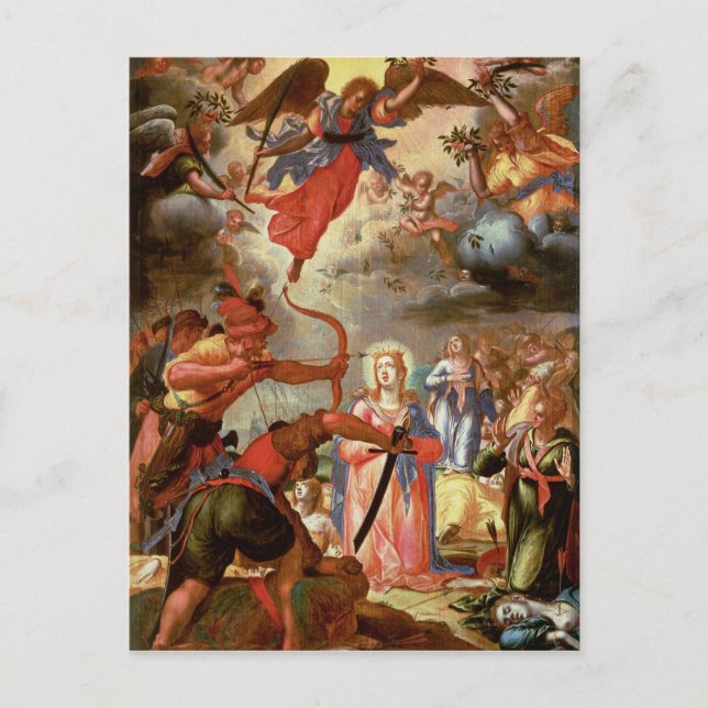 Cartão Postal O Martírio das Ruas. Úrsula, início do século XVII (Frente)