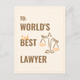 Cartão Postal O melhor advogado do mundo. Ideia de presente do c