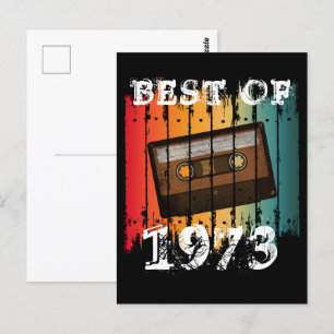CARTÃO POSTAL O MELHOR DA FITA CASSETE VINTAGE PERSONALIZADA DE 