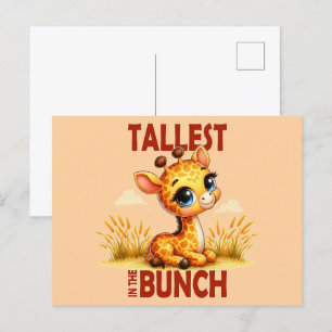 Cartão Postal O melhor no desenho animado "Boca-Bebê-Cute-Girafa