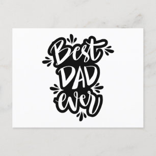 Cartão Postal O melhor pai a preto e branco