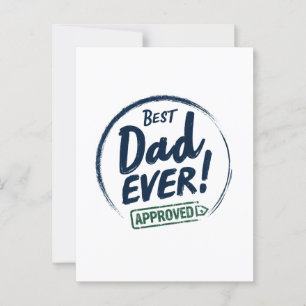 Cartão Postal O melhor Pai de sempre, design de texto aprovado