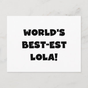 Cartão Postal O melhor presente de Camisetas Lola Black e White