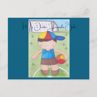Cartão Postal O Menino de Boné e a Bola